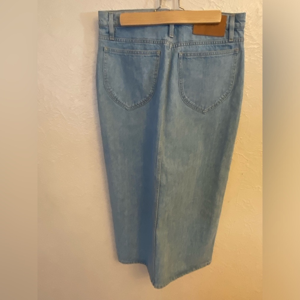 Frame Le italien denim front slit maxi shirt - Picture 11 of 12